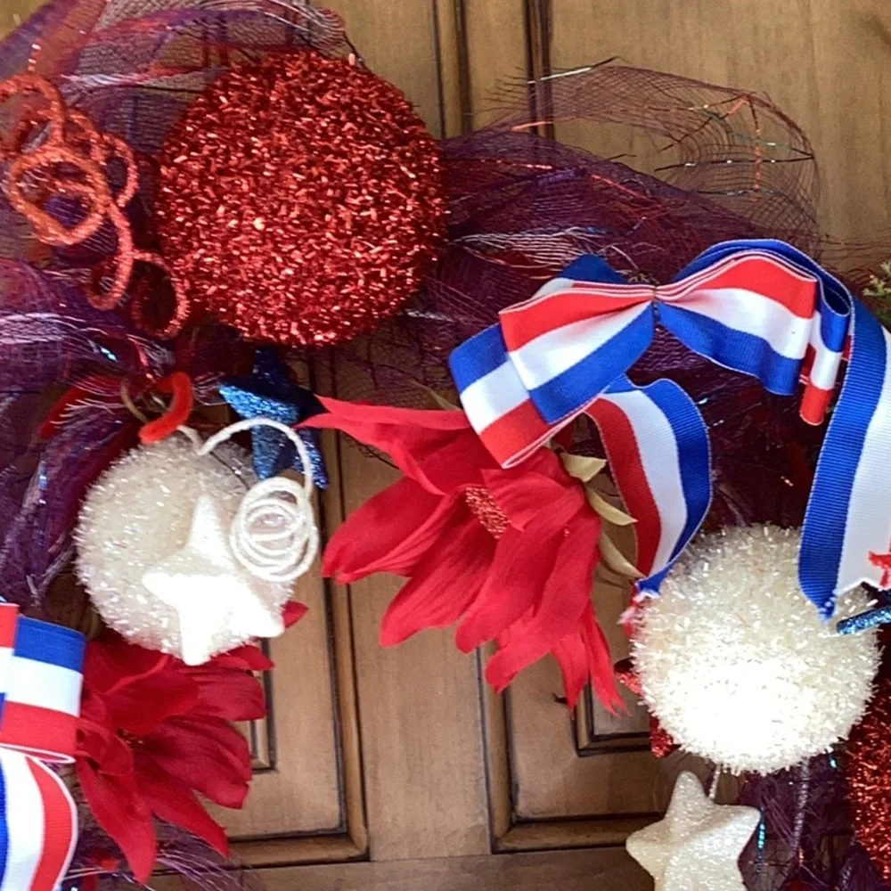Patriotic 4th of July Themed Wreath